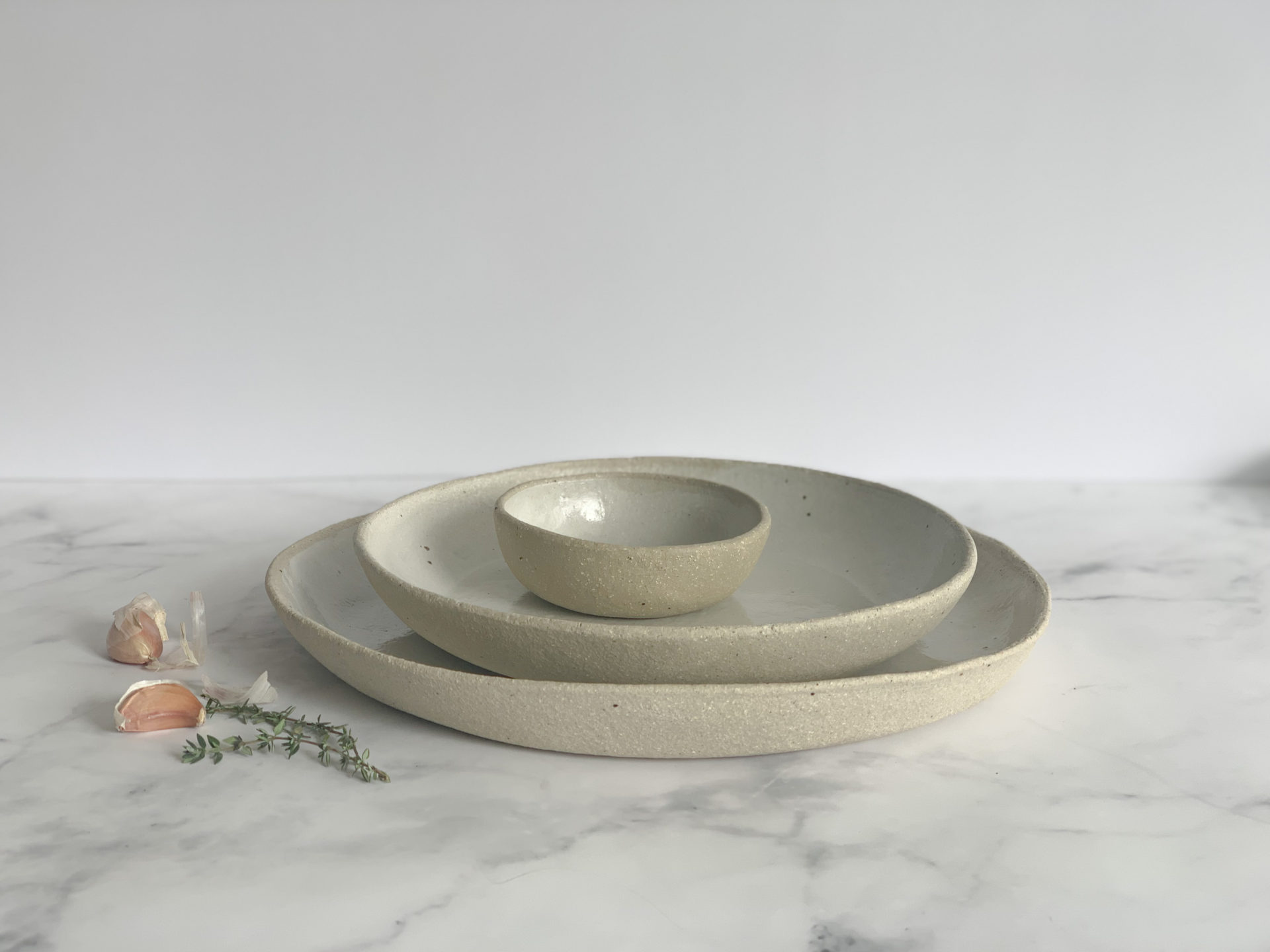 Handmade ceramic platters